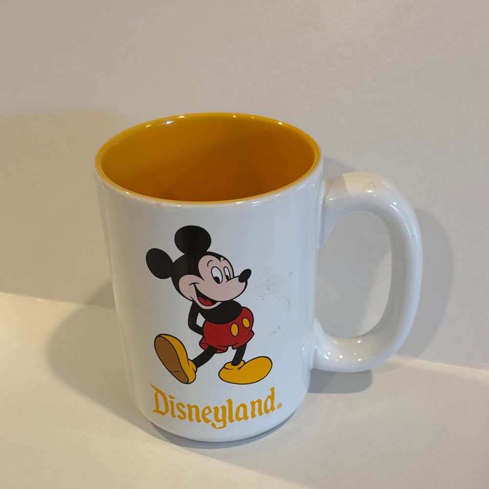 Disney White Mug with Yellow Interior and Mickey Mouse Design - Picture 2 of 4